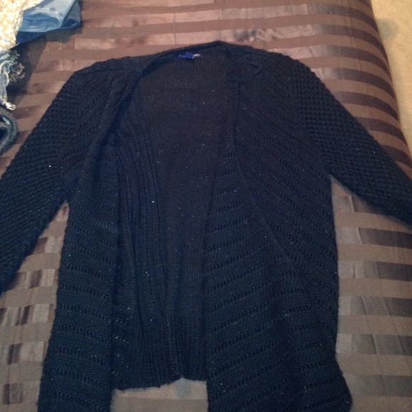 Black knit cardigan