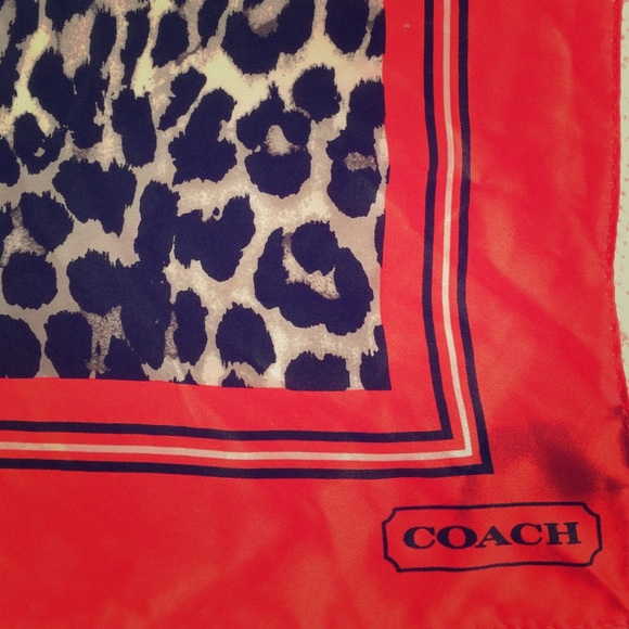Leopard print COACH scarf