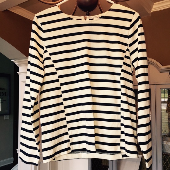 J Crew Stripped quarter sleeved business shirt