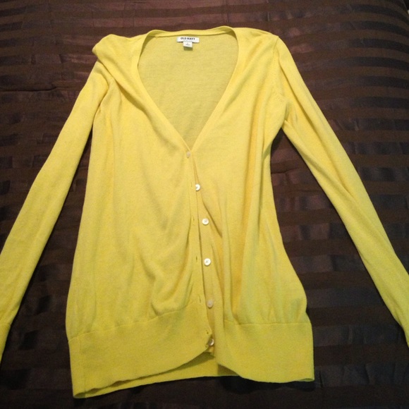 Yellow cardigan