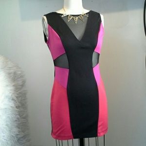 Mesh Inset Bodycon Dress