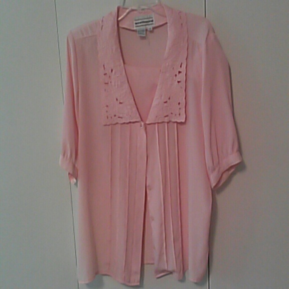 Light pink dressy blouse