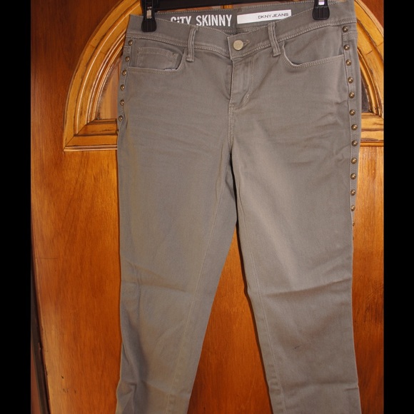 Cropped leg DKNY jeans with studded sides