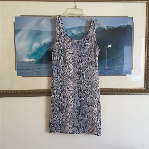 Cotton On Python Blue Dress - Picture 1 of 4