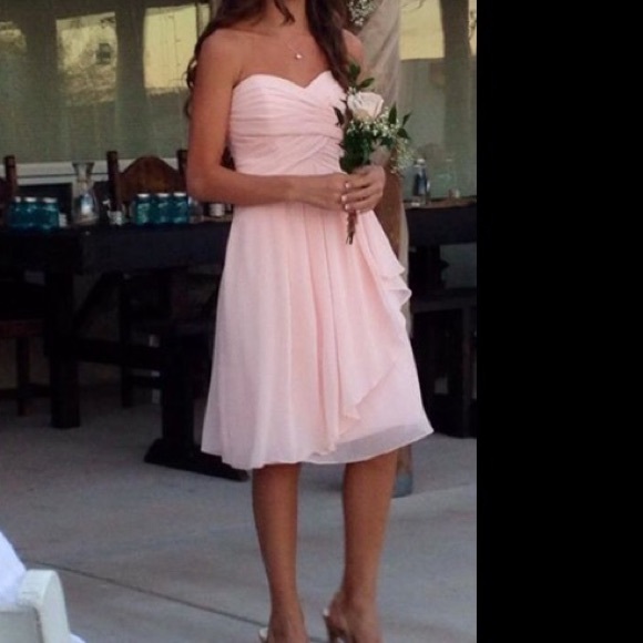 David's bridal rose petal bridesmaid dress