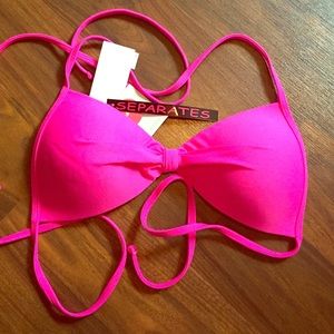 Pink push up bikini top