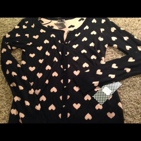 Heart Print Cardigan