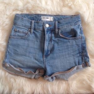 High waisted jean shorts