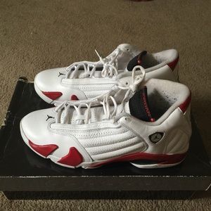 Air Jordan 14 white and red