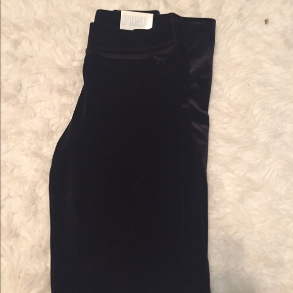 Black velvet fashion leggings