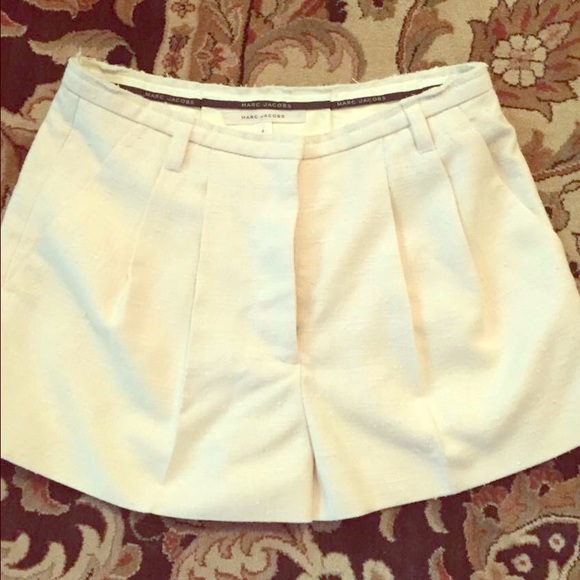 Marc Jacobs Cream Silk Shorts