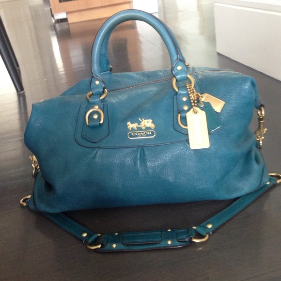Coach Sabrina turquoise large purse