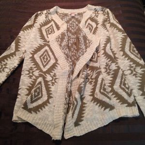 Aztec print cardigan