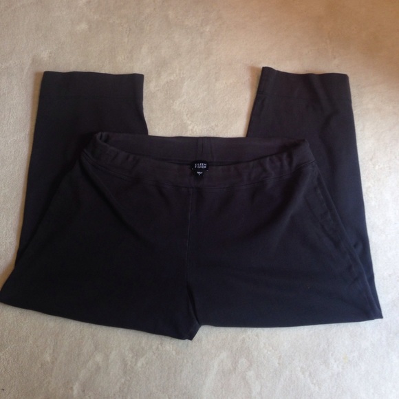 Eileen Fisher black/gray Capri pant