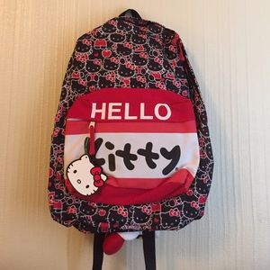 Hello kitty backpack w/ built in hood!