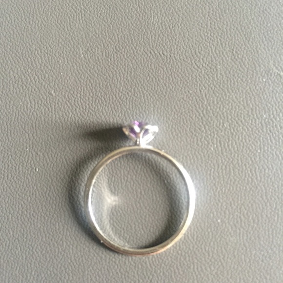 Ring with purple Swarovski crystal