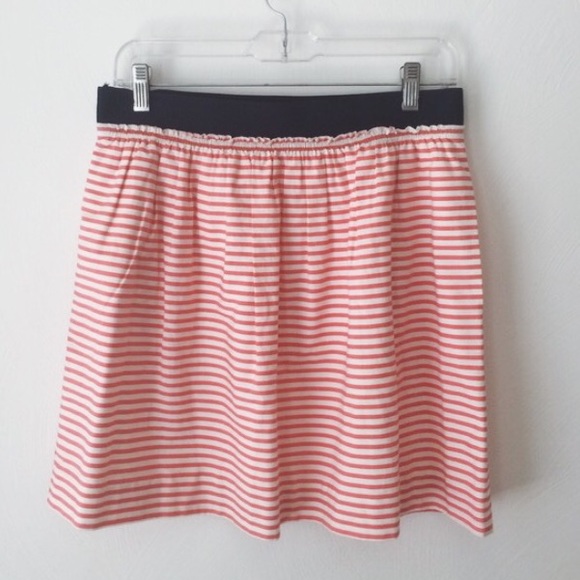 J. Crew Dresses & Skirts - J. Crew Factory Pink and White Striped Skirt
