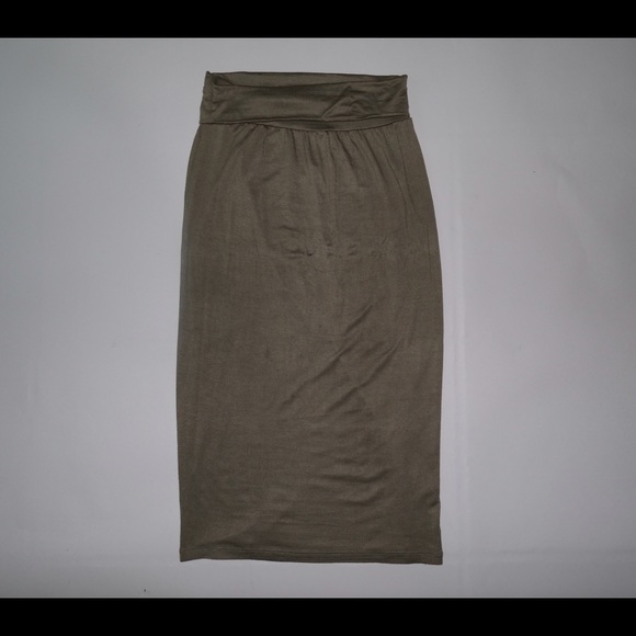 Olive Green Convertible pencil skirt