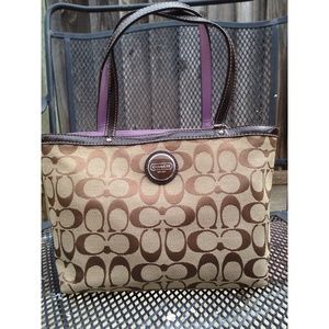 Coach Signature Top Handle Tote Bag