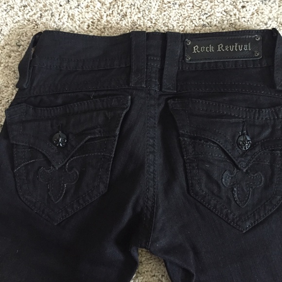 Rock Revival Black Skinnies - Picture 2 of 4