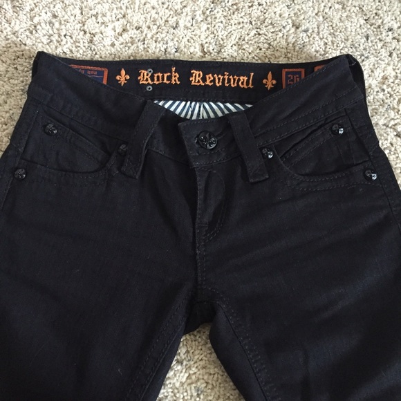 Rock Revival Black Skinnies - Picture 3 of 4
