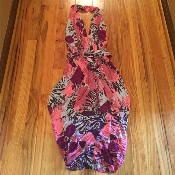 Marciano floral jersey halter dress