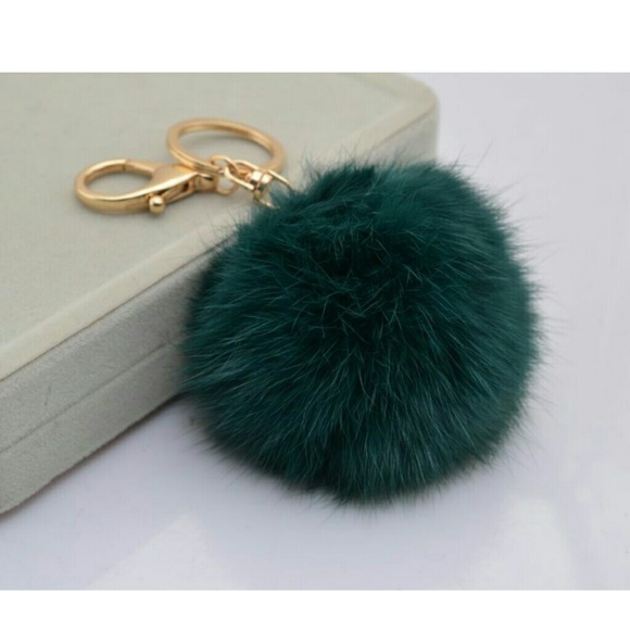 Genuine rabbit fur key chain!