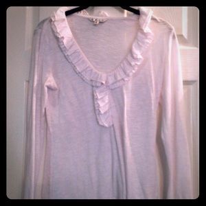 CAbi White Long Sleeve Top