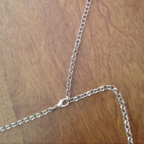 SOLD Teal Statement Necklace - Picture 4 of 4