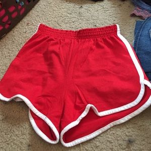 Red with White Trim Soffe shorts