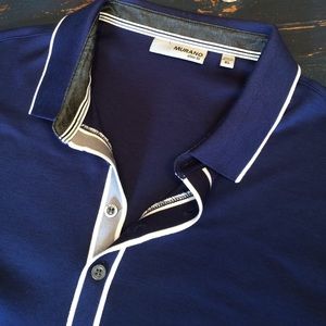 Murano slim fit polo. Navy.