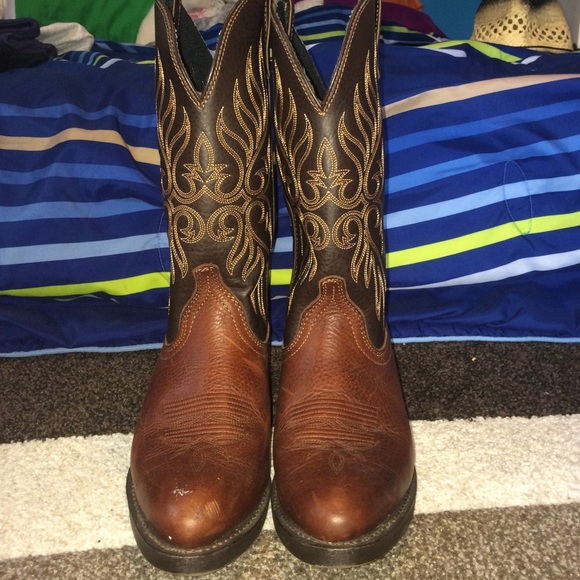 Brown cowboy boots