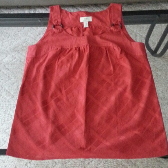 LOFT Tops - Ann Taylor Loft Red/Orange Tank Top