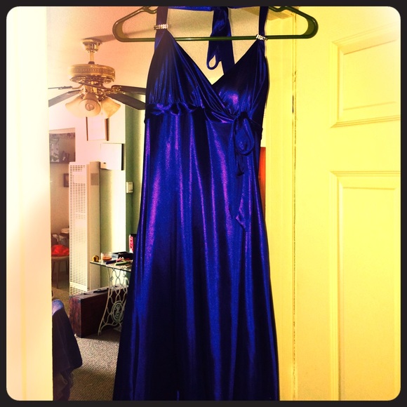 Blue evening dress