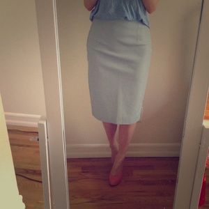 Never worn size s pale blue leather Zara skirt
