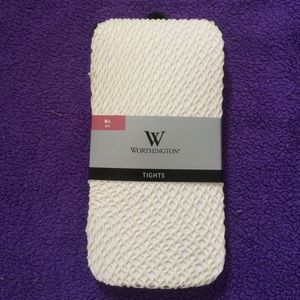 White fishnet tights