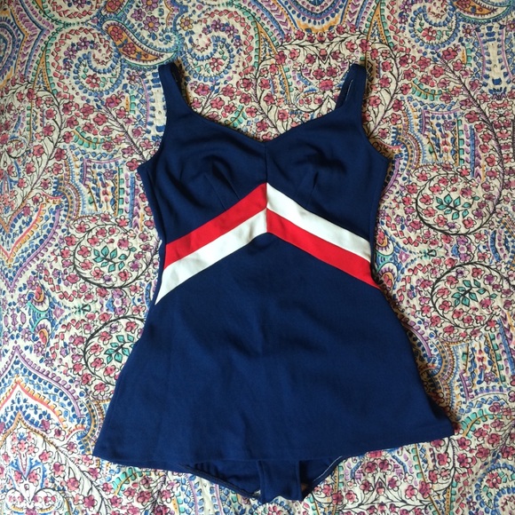 Awesome vintage low back swimsuit