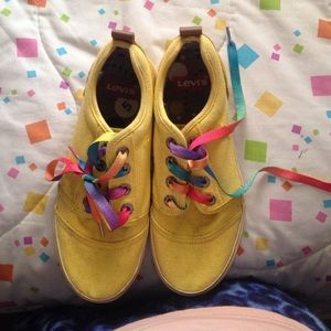 Levi's yellow shoes