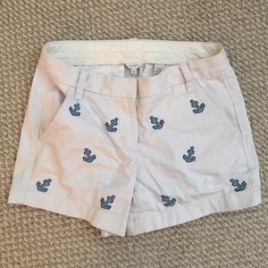 J. Crew chino shorts anchor embroidered