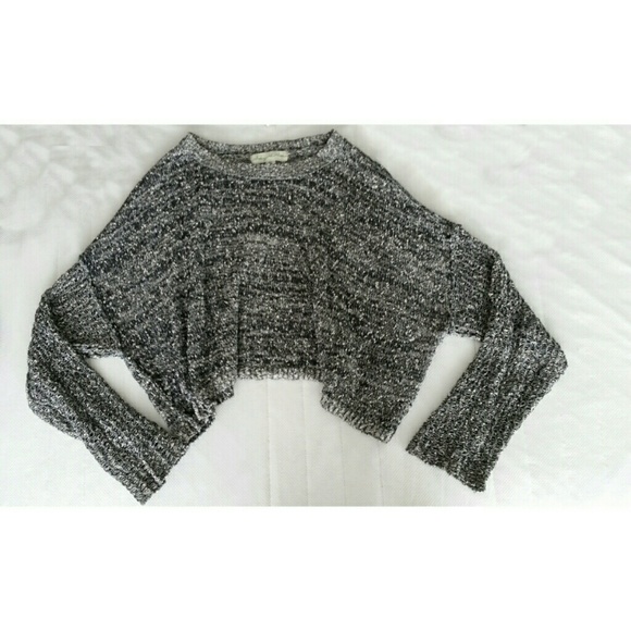 UO Staring at the Stars BW Cropped Jumper