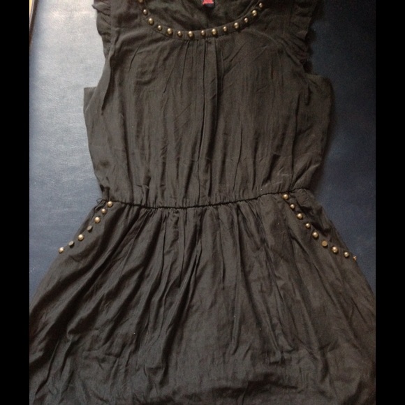 F21 Black Woven Tank Dress EUC
