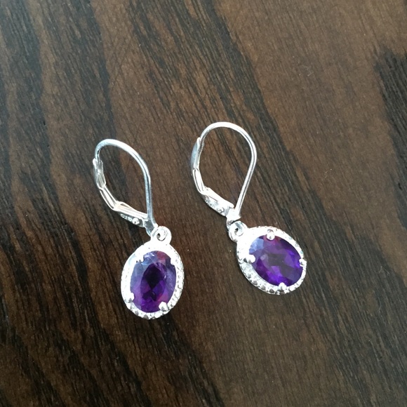 Costume purple and silver earrings 😊