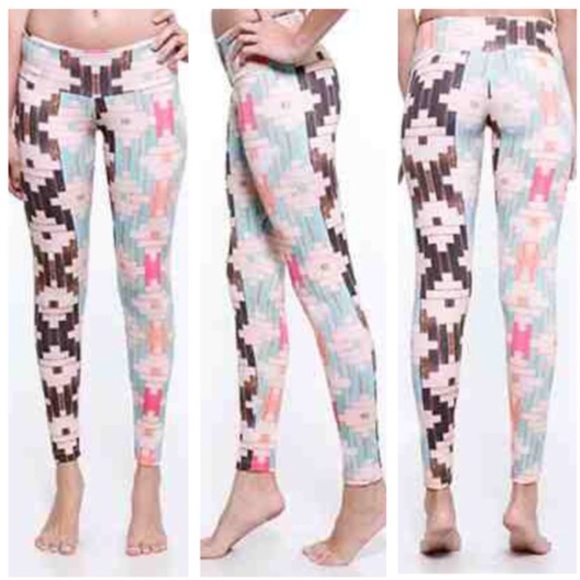 Aztec Geometric Woody Southwest Pastel Leggings ✨ - Picture 4 of 6