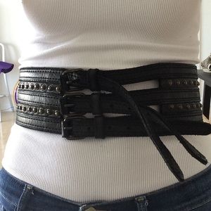 All saints black, high-waisted belt.