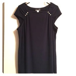Navy blue cap sleeve top