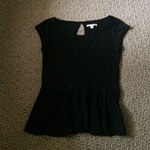 Black peplum top