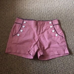 Red/white striped shorts