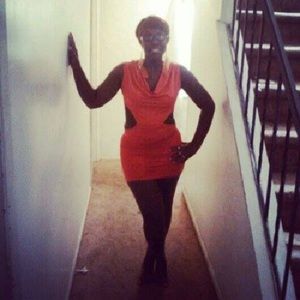 🍂Orange Body Icon Dress 🍂with Back Out 🍂