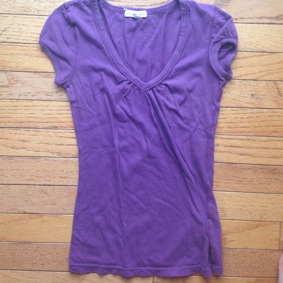 Purple v-neck