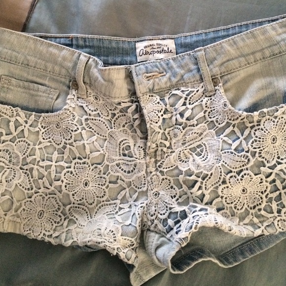 Lace front shorts